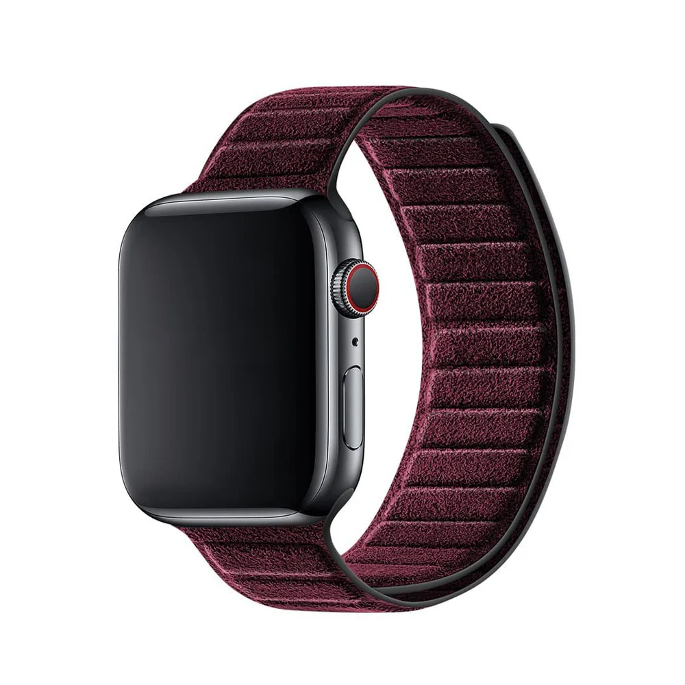 Alcantara Apple Watch Band - Rosso Firenze